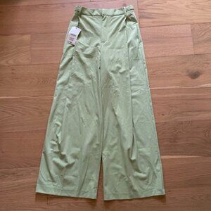 NWT Zara Pleated Wide Leg Celery Trousers Size XS